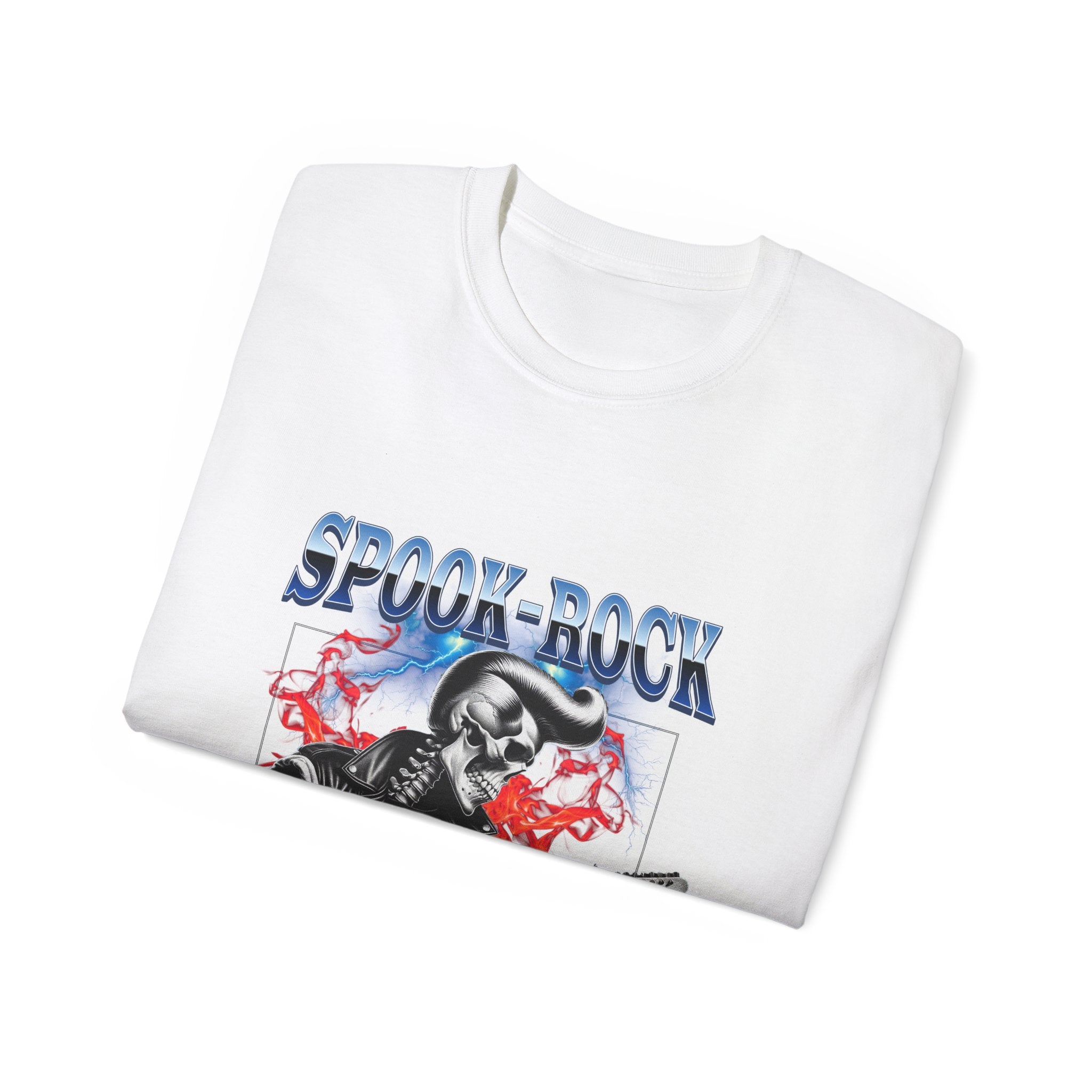 Spook-Rock - Unisex Cotton Tee (Front) - Damned Threads